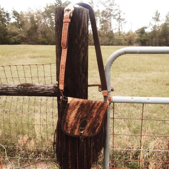 Cowhide Brindle Purse